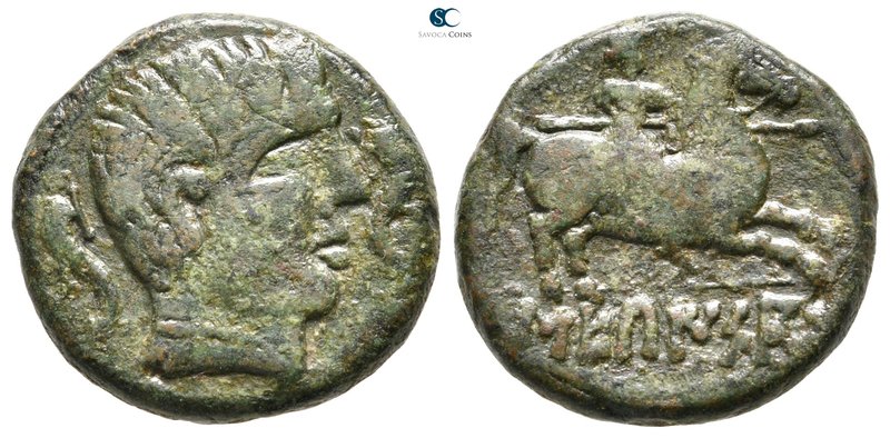 Hispania. Segobriga 120-30 BC. 
Bronze Æ

22 mm., 9,17 g.



very fine