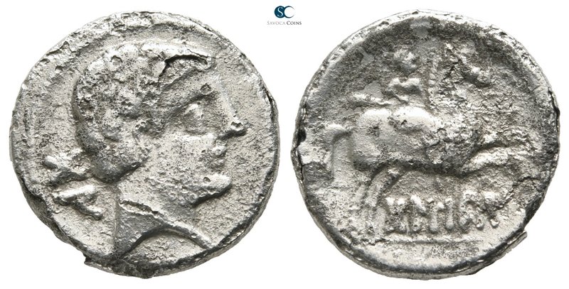 Iberia. Sekobirikes 130-75 BC. 
Denarius AR

19 mm., 3,39 g.



nearly ve...