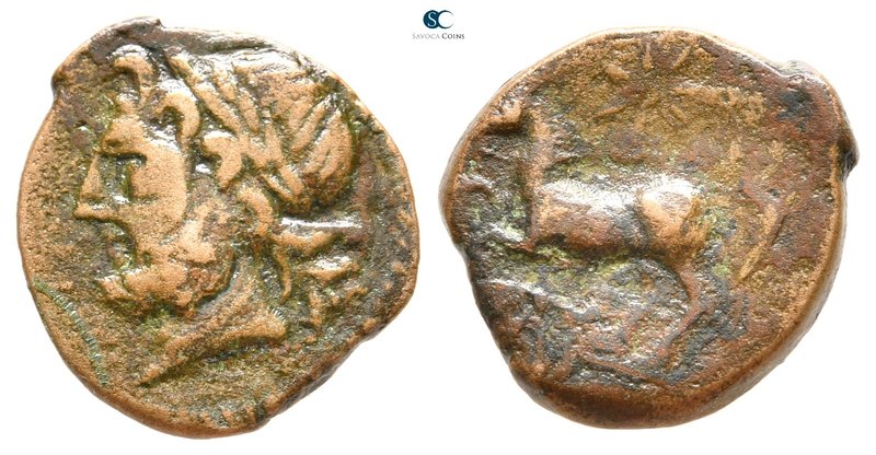 Sicily. Panormos circa 300 BC. 
Bronze Æ

16 mm., 2,72 g.



very fine