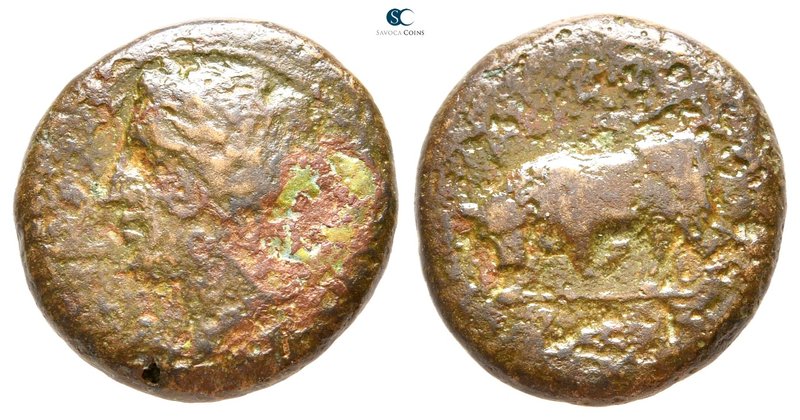 Sicily. Tauromenion after 357 BC. 
Bronze Æ

19 mm., 5,72 g.



fine