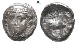 Thrace. Ainos 396-393 BC. Drachm AR