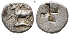 Thrace. Byzantion 387-340 BC. Half Siglos AR