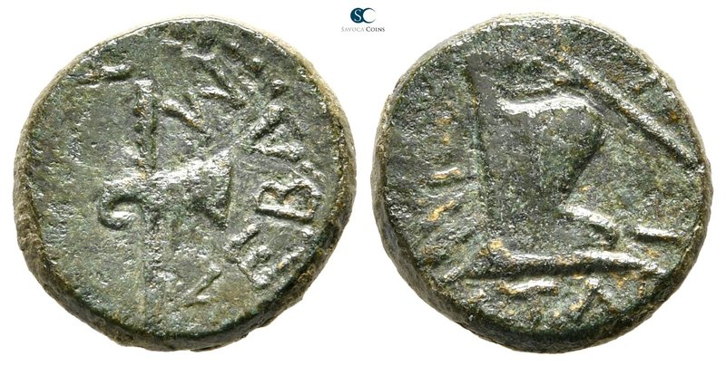 Kings of Thrace. Rhoemetalkes I 11 BC-AD 12. 
Bronze Æ

14 mm., 2,55 g.


...