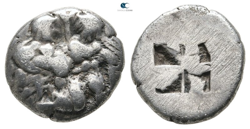 Islands off Thrace. Thasos 510-480 BC. 
Stater AR

16 mm., 3,64 g.



ver...