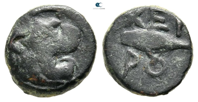 The Thracian Chersonese. Chersonesos 480-350 BC. 
Bronze Æ

10 mm., 1,04 g.
...