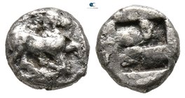 Thraco Macedonian Region. Uncertain mint 480-460 BC. Obol AR