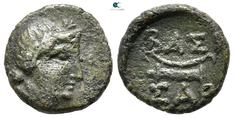 Kings of Scythia. Sariakos 179-150 BC. 
Bronze Æ

15 mm., 2,64 g.



very...