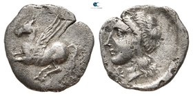 Akarnania. Thyrrheion (?) 350-300 BC. Hemidrachm AR