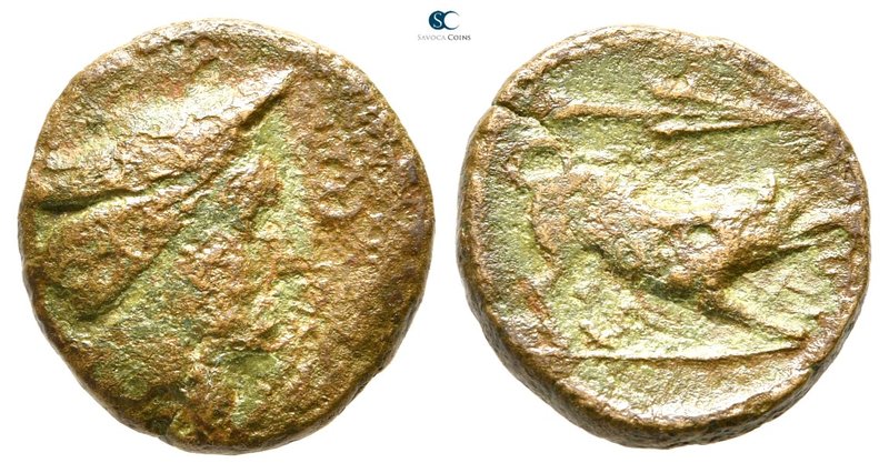 Aetolia. Aetolian League 338-323 BC. 
Bronze Æ

14 mm., 2,62 g.



nearly...