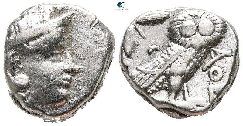 Attica. Athens 353-294 BC. 
Tetradrachm AR

23 mm., 17,04 g.



very fine