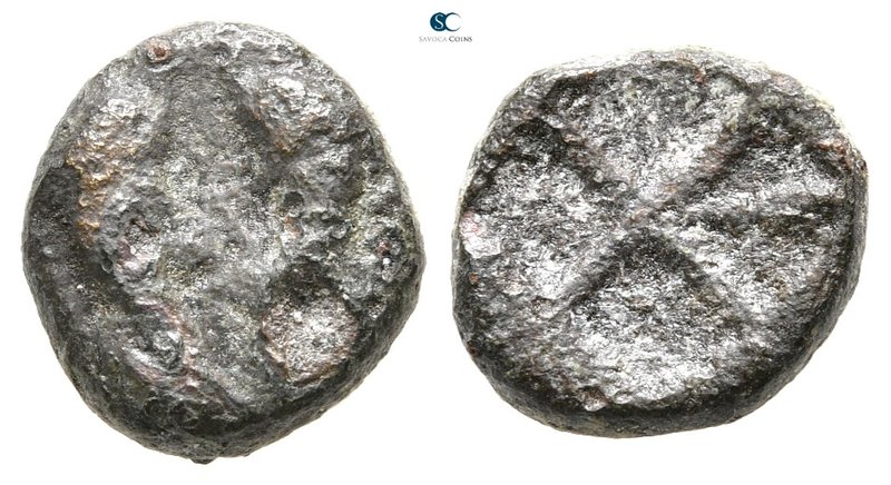 Islands off Attica. Aegina 350-338 BC. 
Bronze Æ

11 mm., 2,11 g.



fine...