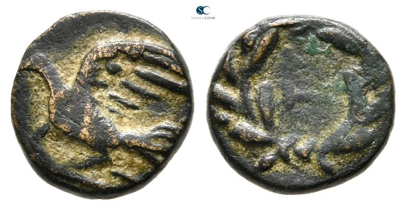 Sikyonia. Sikyon 330-270 BC. 
Chalkous Æ

10 mm., 1,22 g.



very fine