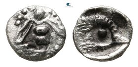 Ionia. Ephesos 500-420 BC. Tetartemorion AR