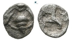 Ionia. Ephesos 500-420 BC. Tetartemorion AR