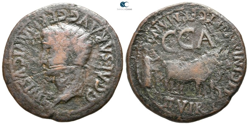 Hispania. Caesaraugusta. Germanicus AD 37-41. 
Bronze Æ

30 mm., 10,75 g.

...