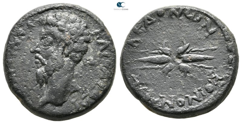 Macedon. Koinon of Macedon. Marcus Aurelius AD 161-180. 
Bronze Æ

24 mm., 11...