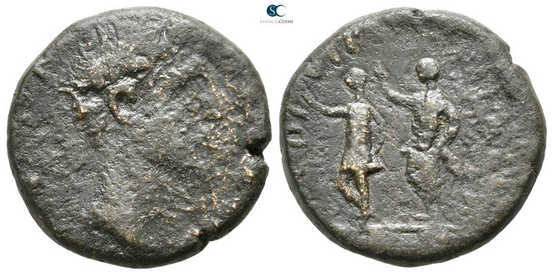 Macedon. Philippi. Augustus, with Divus Julius Caesar 27 BC-AD 14. 
Bronze Æ
...