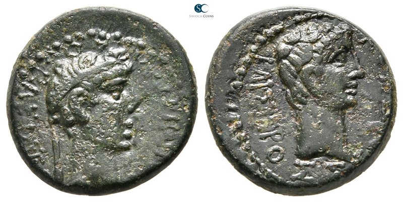 Kings of Thrace. Rhoemetalkes I with Augustus 11 BC-AD 12. 
Bronze Æ

19 mm.,...