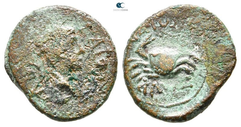 Ionia. Smyrna. Caligula AD 37-41. 
Bronze Æ

17 mm., 1,91 g.



nearly ve...