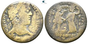 Ionia. Smyrna. Caracalla AD 198-217. Homonoia issue with Pergamon. Bronze Æ