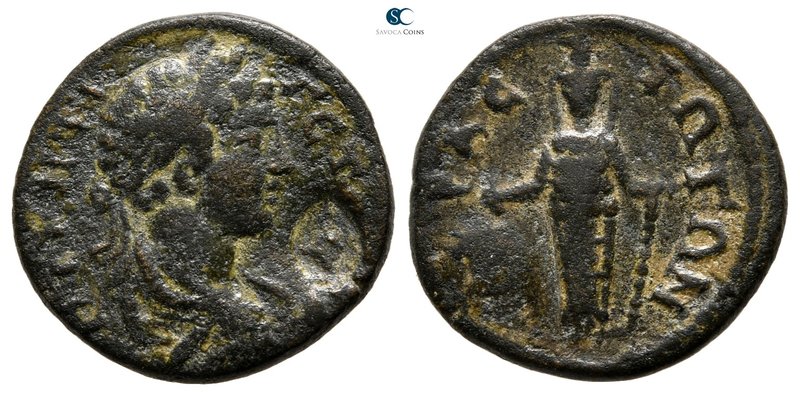Lydia. Akrasos. Geta AD 198-211. 
Bronze Æ

19 mm., 3,95 g.



very fine
