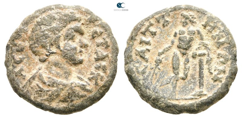 Lydia. Saitta. Geta as Caesar AD 197-209. 
Bronze Æ

15 mm., 2,43 g.



n...