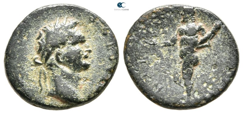 Caria. Herakleia Salbake. Domitian AD 81-96. 
Bronze Æ

18 mm., 4,12 g.


...