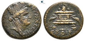 Seleucis and Pieria. Antioch. Pseudo-autonomous issue AD 65-66. Dated Caesarean Year 114=AD 65-66. Bronze Æ