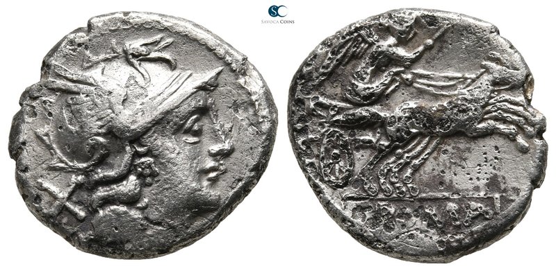 Anonymous 157-156 BC. Rome
Denarius AR

18 mm., 3,64 g.



very fine