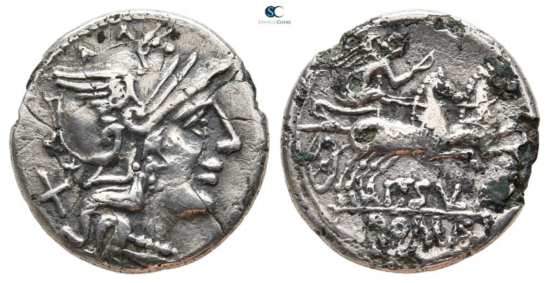 P. Cornelius Sulla 151 BC. Rome
Fourreè Denarius

18 mm., 2,29 g.



very...