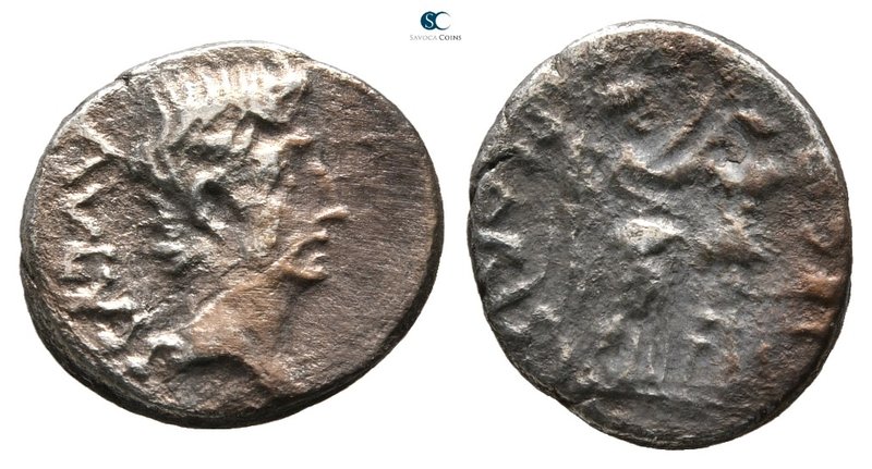 Augustus 27 BC-AD 14. P. Carisius, legatus pro praetore. Emerita mint
Quinarius...