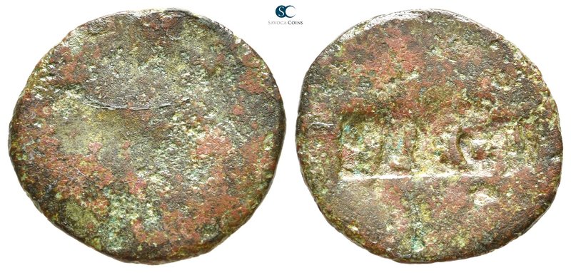 Augustus 27 BC-AD 14. Rome
Countermarked As AE

23 mm., 3,11 g.



fine