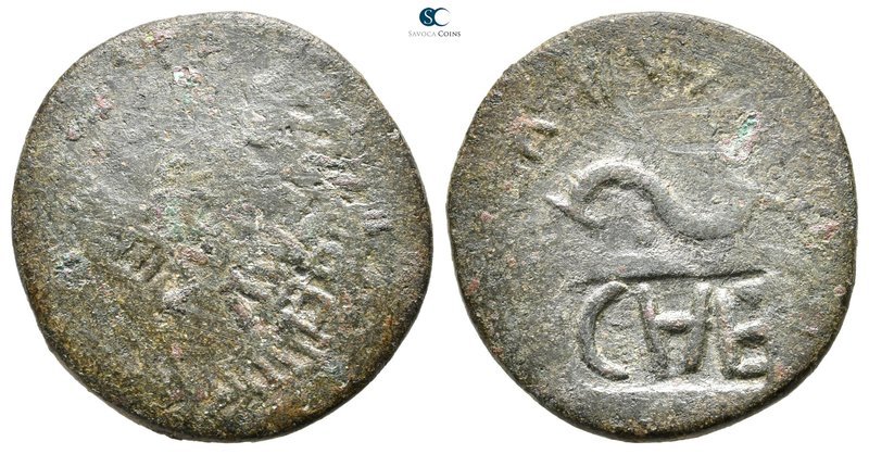 Augustus 27 BC-AD 14. Rome
Countermarked As AE

24 mm., 5,43 g.



nearly...
