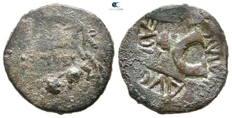 Augustus 27 BC-AD 14. Rome
Countermarked As AE

21 mm., 4,68 g.



nearly...