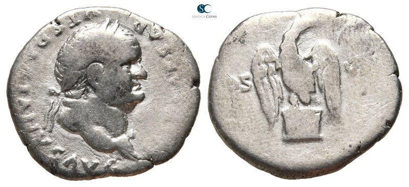 Vespasian AD 69-79. Rome
Denarius AR

19 mm., 2,74 g.



nearly very fine