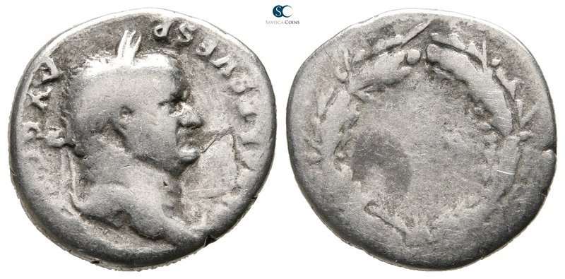 Vespasian AD 69-79. Rome
Denarius AR

18 mm., 2,94 g.



nearly very fine