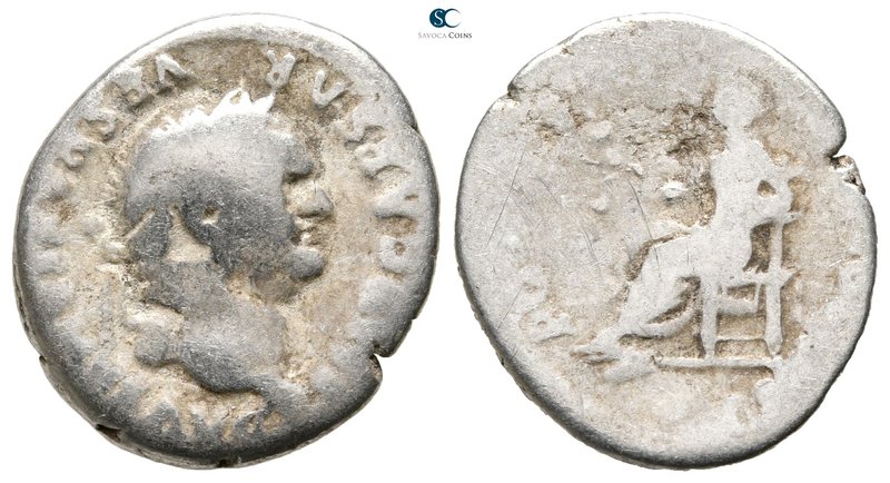 Vespasian AD 69-79. Rome
Denarius AR

20 mm., 2,40 g.



fine