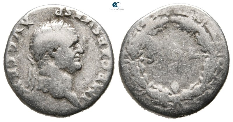 Vespasian AD 69-79. Rome
Denarius AR

18 mm., 3,00 g.



nearly very fine