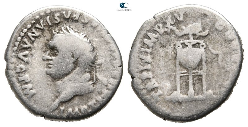 Vespasian AD 69-79. Rome
Denarius AR

19 mm., 3,10 g.



nearly very fine