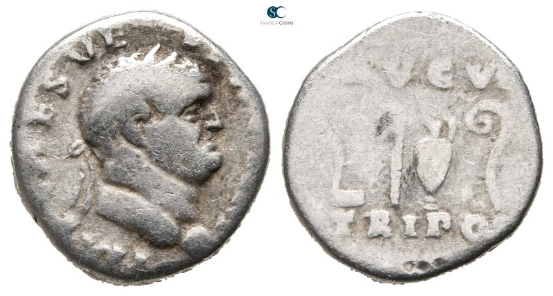 Vespasian AD 69-79. Rome
Denarius AR

18 mm., 2,66 g.



nearly very fine
