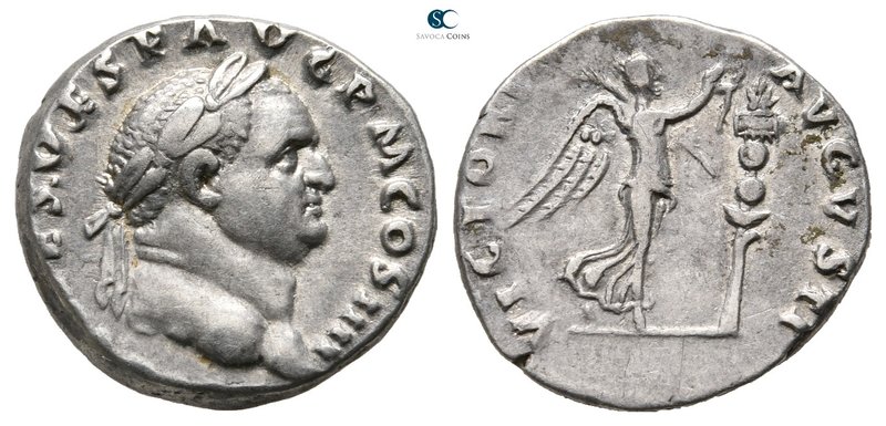 Vespasian AD 69-79. Rome
Denarius AR

18 mm., 3,37 g.



good very fine