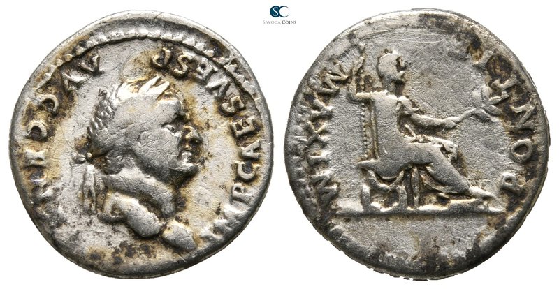 Vespasian AD 69-79. Rome
Denarius AR

20 mm., 3,08 g.



very fine