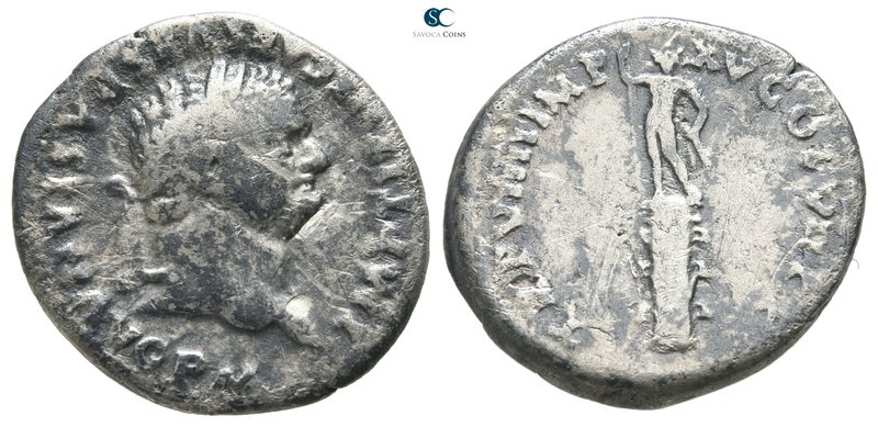 Vespasian AD 69-79. Rome
Denarius AR

19 mm., 2,84 g.



nearly very fine