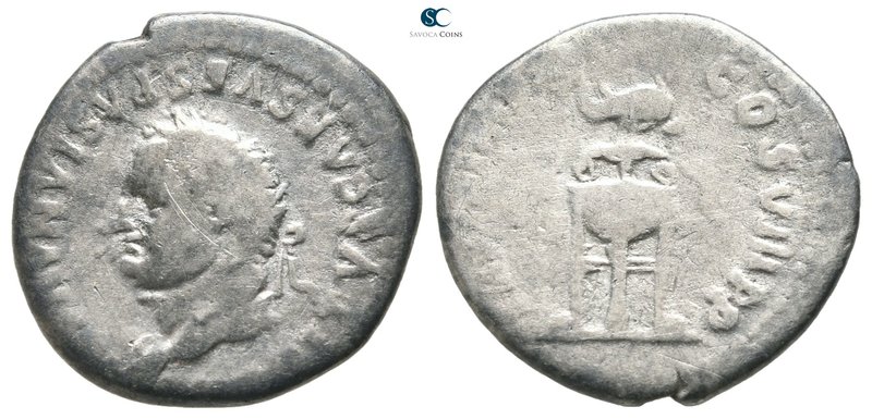 Vespasian AD 69-79. Rome
Denarius AR

19 mm., 2,61 g.



nearly very fine