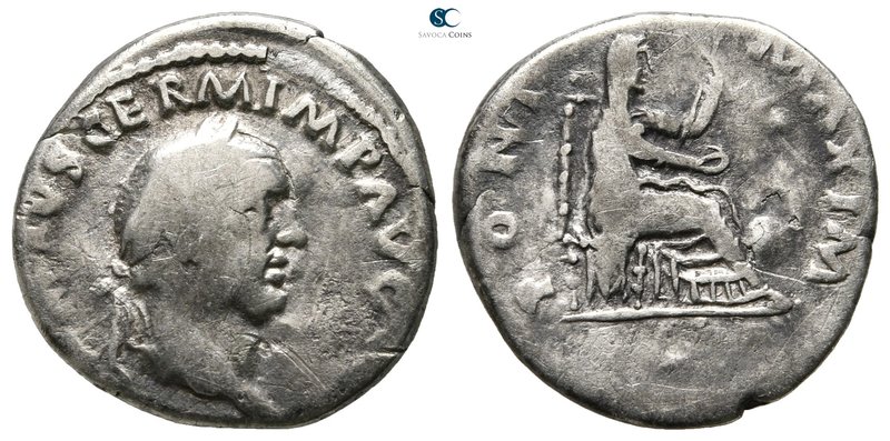 Vitellius AD 69-69. Rome
Denarius AR

18 mm., 2,83 g.



nearly very fine