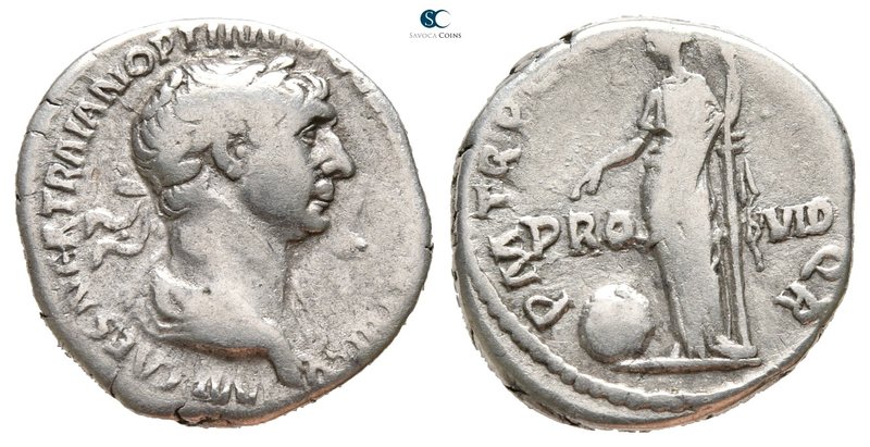 Trajan AD 98-117. Rome
Denarius AR

18 mm., 3,19 g.



very fine