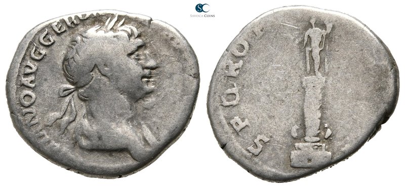 Trajan AD 98-117. Rome
Denarius AR

19 mm., 3,18 g.



very fine