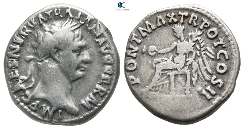 Trajan AD 98-117. Rome
Denarius AR

18 mm., 3,24 g.



nearly very fine