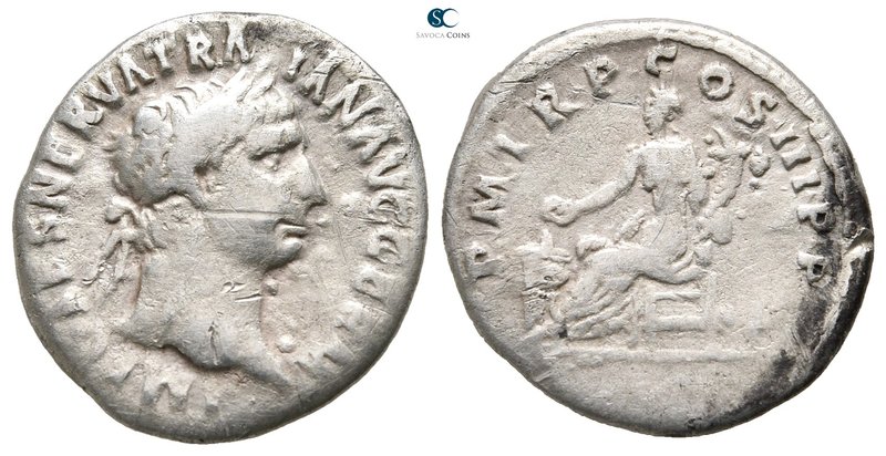 Trajan AD 98-117. Rome
Denarius AR

18 mm., 2,71 g.



nearly very fine