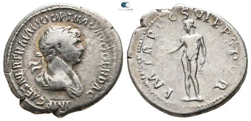 Trajan AD 98-117. Rome
Denarius AR

20 mm., 2,86 g.



nearly very fine